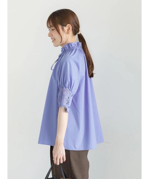 Te chichi(テチチ)の「レースカフスハーフスリーブブラウス(シャツ/ブラウス・レディース・オフホワイト/ブルー/ブラック・F)」の21枚目の写真