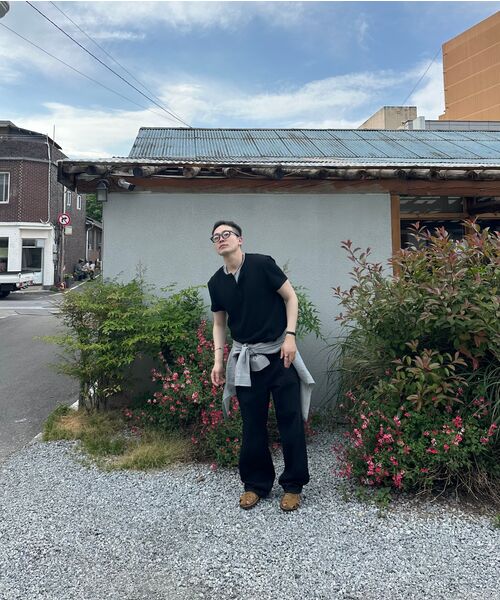 DECOROSO（デコローゾ）の「イージーレイヤードヘンリーネック半袖Tシャツ[ブラック]（Tシャツ/カットソー・メンズ・その他・LARGE/X-LARGE）」の20枚目の写真