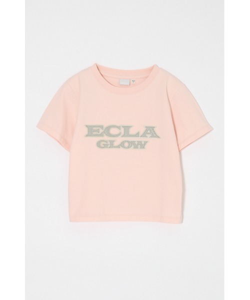 MOUSSY(マウジー)の「LEATHER PATCH Tシャツ(Tシャツ/カットソー・レディース・ピンク/ライトイエロー/ホワイト/ブラック・FREE)」の1枚目の写真