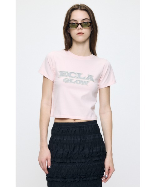 MOUSSY(マウジー)の「LEATHER PATCH Tシャツ(Tシャツ/カットソー・レディース・ピンク/ライトイエロー/ホワイト/ブラック・FREE)」の10枚目の写真