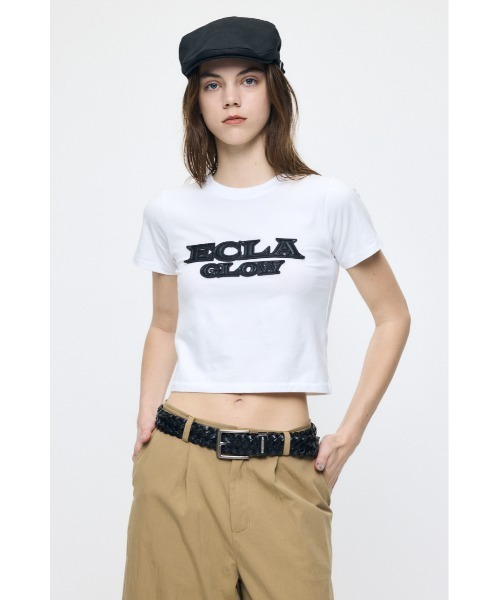 MOUSSY(マウジー)の「LEATHER PATCH Tシャツ(Tシャツ/カットソー・レディース・ピンク/ライトイエロー/ホワイト/ブラック・FREE)」の13枚目の写真