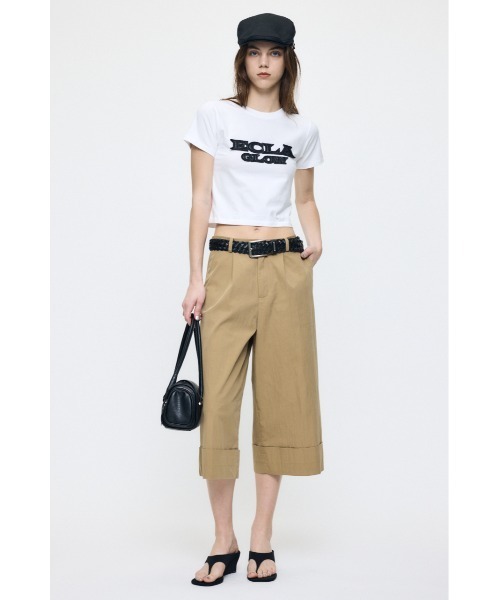 MOUSSY(マウジー)の「LEATHER PATCH Tシャツ(Tシャツ/カットソー・レディース・ピンク/ライトイエロー/ホワイト/ブラック・FREE)」の16枚目の写真