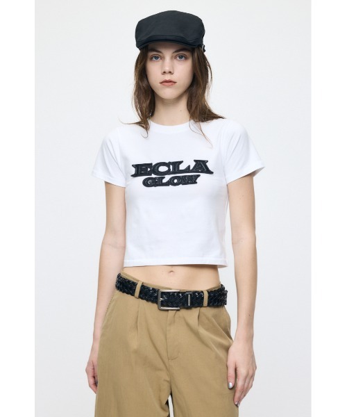 MOUSSY(マウジー)の「LEATHER PATCH Tシャツ(Tシャツ/カットソー・レディース・ピンク/ライトイエロー/ホワイト/ブラック・FREE)」の18枚目の写真