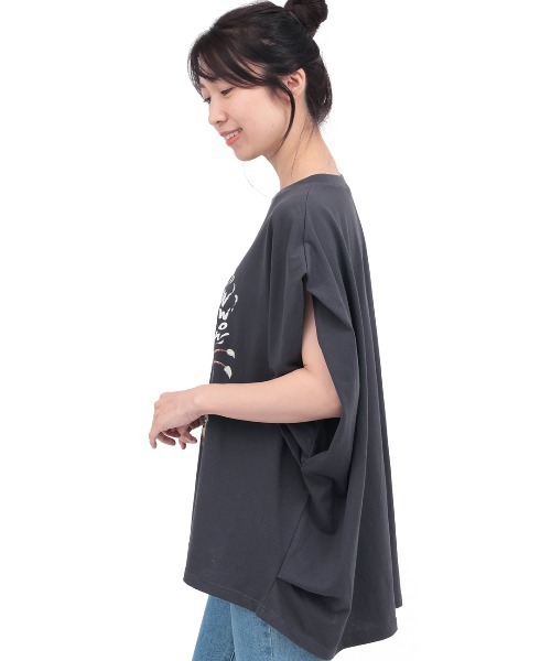 チチカカ（チチカカ）の「汗染み防止パウワウプリントプルオーバー（Tシャツ/カットソー・レディース・アイボリー/チャコールグレー/ブルーグリーン・FREE）」の10枚目の写真