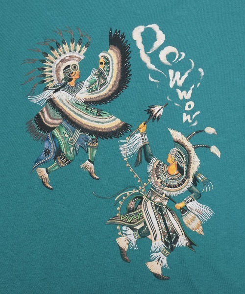 チチカカ（チチカカ）の「汗染み防止パウワウプリントプルオーバー（Tシャツ/カットソー・レディース・アイボリー/チャコールグレー/ブルーグリーン・FREE）」の17枚目の写真