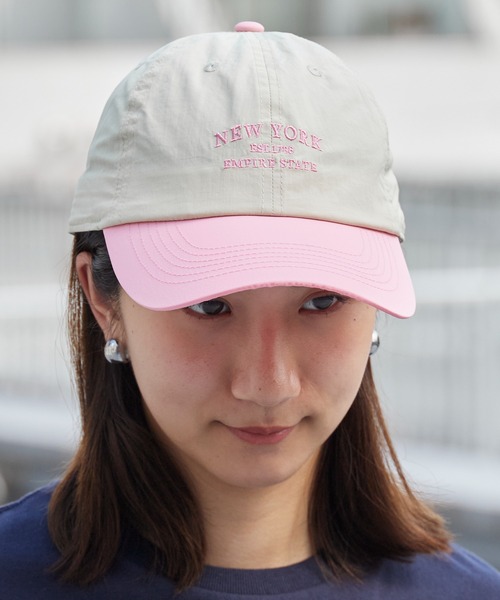 Chick(チック)の「2-Tone NEWYORK Baseball Cap / 2トーン NEWYORK ベースボールキャップ カーブバイザー レディース 2026年夏 夏服(キャップ・レディース・ホワイト/ブラック/ベージュ/ネイビー/イエロー・FREE)」の3枚目の写真