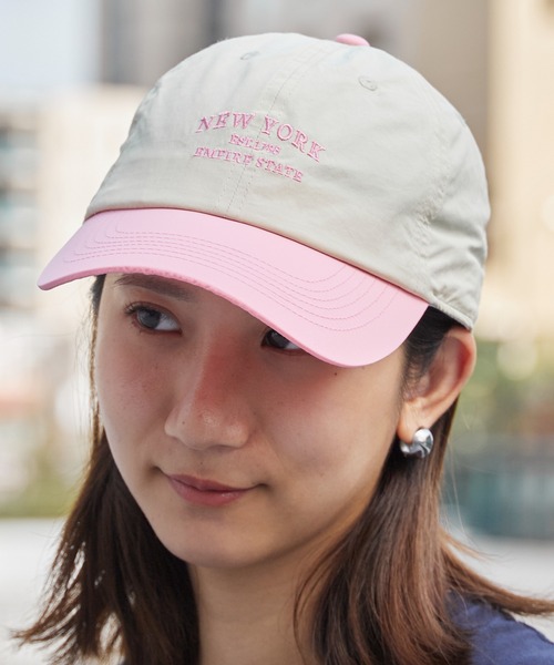Chick(チック)の「2-Tone NEWYORK Baseball Cap / 2トーン NEWYORK ベースボールキャップ カーブバイザー レディース 2026年夏 夏服(キャップ・レディース・ホワイト/ブラック/ベージュ/ネイビー/イエロー・FREE)」の19枚目の写真