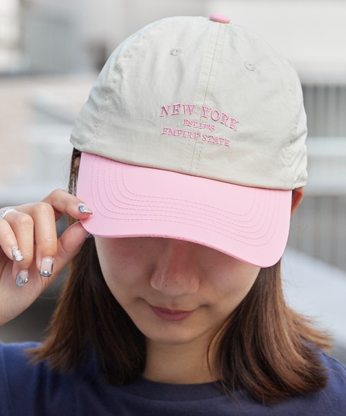 Chick(チック)の「2-Tone NEWYORK Baseball Cap / 2トーン NEWYORK ベースボールキャップ カーブバイザー レディース 2026年夏 夏服(キャップ・レディース・ホワイト/ブラック/ベージュ/ネイビー/イエロー・FREE)」の18枚目の写真
