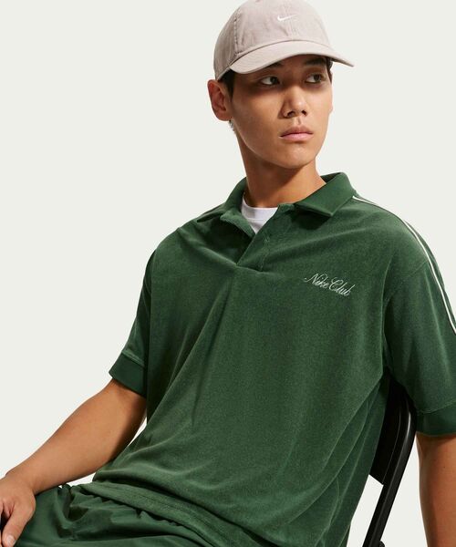 NIKE(ナイキ)の「ナイキ スポーツウェア クラブ メンズ フレンチテリー ポロ / Nike Sportswear Club Men's French Terry Polo IQ6274-323 Fir(ポロシャツ・メンズ・カモフラージュ・L/M/S/2XL/XS/XL)」の20枚目の写真