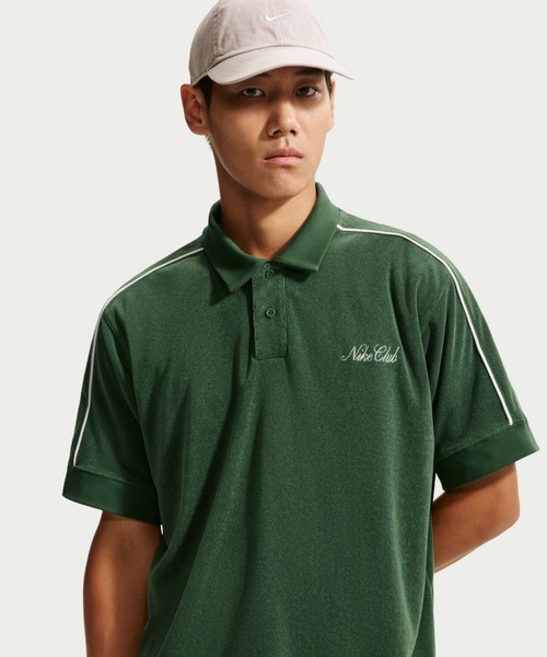 NIKE(ナイキ)の「ナイキ スポーツウェア クラブ メンズ フレンチテリー ポロ / Nike Sportswear Club Men's French Terry Polo IQ6274-323 Fir(ポロシャツ・メンズ・カモフラージュ・L/M/S/2XL/XS/XL)」の6枚目の写真