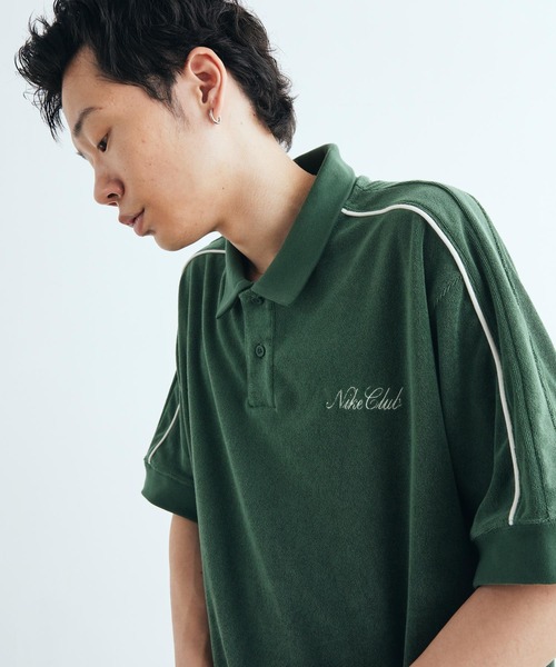 NIKE(ナイキ)の「ナイキ スポーツウェア クラブ メンズ フレンチテリー ポロ / Nike Sportswear Club Men's French Terry Polo IQ6274-323 Fir(ポロシャツ・メンズ・カモフラージュ・L/M/S/2XL/XS/XL)」の8枚目の写真