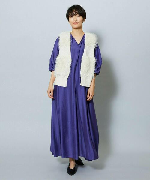 MOGA(モガ)の「シャイニーローンタンブラーAラインシルエットワンピース(ワンピース・レディース・チャコールグレー/パープル・2)」の17枚目の写真