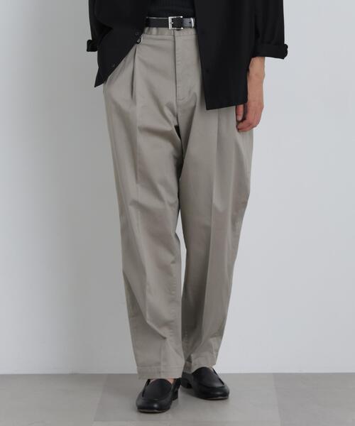 NANO universe（ナノユニバース）の「NewOnTrousers ウォッシュサテンWide テーパー（その他パンツ・メンズ・グレイッシュベージュ/ダークブラウン/ブラック・XL/M/S/L）」の3枚目の写真