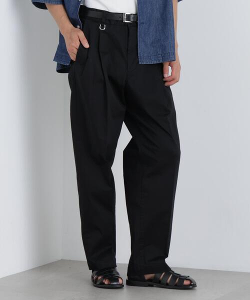 NANO universe（ナノユニバース）の「NewOnTrousers ウォッシュサテンWide テーパー（その他パンツ・メンズ・グレイッシュベージュ/ダークブラウン/ブラック・XL/M/S/L）」の2枚目の写真