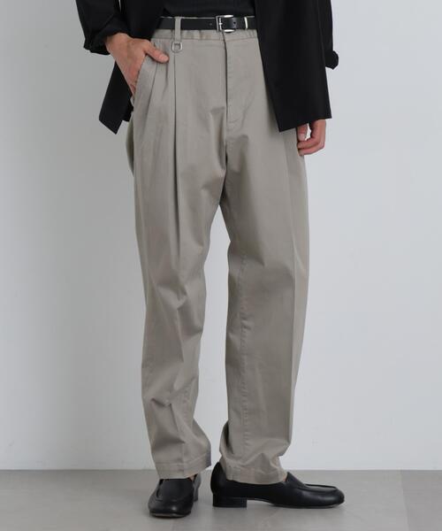 NANO universe（ナノユニバース）の「NewOnTrousers ウォッシュサテンWide テーパー（その他パンツ・メンズ・グレイッシュベージュ/ダークブラウン/ブラック・XL/M/S/L）」の4枚目の写真