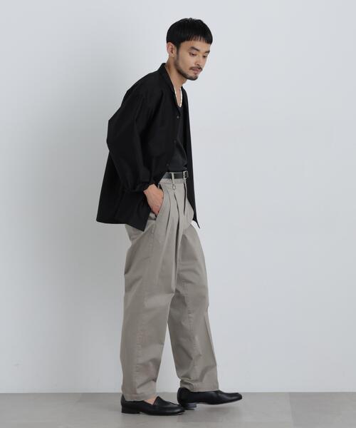NANO universe（ナノユニバース）の「NewOnTrousers ウォッシュサテンWide テーパー（その他パンツ・メンズ・グレイッシュベージュ/ダークブラウン/ブラック・XL/M/S/L）」の7枚目の写真