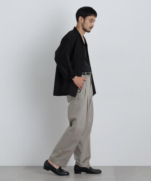 NANO universe（ナノユニバース）の「NewOnTrousers ウォッシュサテンWide テーパー（その他パンツ・メンズ・グレイッシュベージュ/ダークブラウン/ブラック・XL/M/S/L）」の8枚目の写真