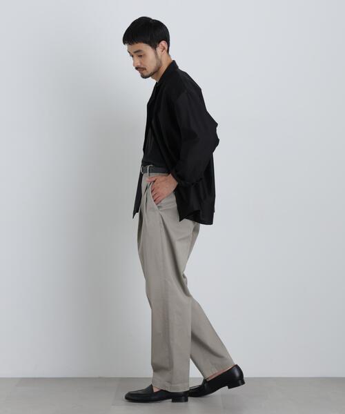 NANO universe（ナノユニバース）の「NewOnTrousers ウォッシュサテンWide テーパー（その他パンツ・メンズ・グレイッシュベージュ/ダークブラウン/ブラック・XL/M/S/L）」の10枚目の写真