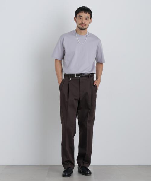 NANO universe（ナノユニバース）の「NewOnTrousers ウォッシュサテンWide テーパー（その他パンツ・メンズ・グレイッシュベージュ/ダークブラウン/ブラック・XL/M/S/L）」の12枚目の写真