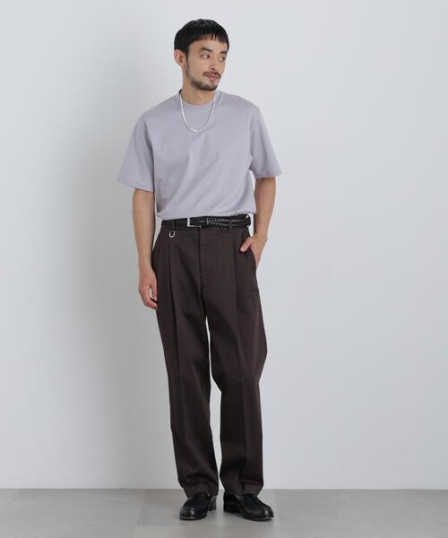 NANO universe（ナノユニバース）の「NewOnTrousers ウォッシュサテンWide テーパー（その他パンツ・メンズ・グレイッシュベージュ/ダークブラウン/ブラック・XL/M/S/L）」の14枚目の写真