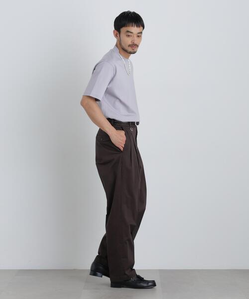 NANO universe（ナノユニバース）の「NewOnTrousers ウォッシュサテンWide テーパー（その他パンツ・メンズ・グレイッシュベージュ/ダークブラウン/ブラック・XL/M/S/L）」の15枚目の写真