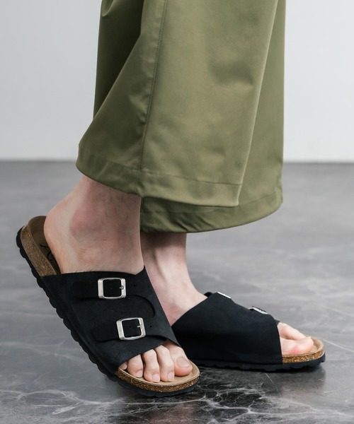 Rocky Monroe(ロッキーモンロー)の「AUTENTI オーテンティ ダブルベルト レザーサンダル/フラットサンダル(サンダル・メンズ・ブラック/ダークブラウン/アイボリー・40/41/42/43)」の18枚目の写真
