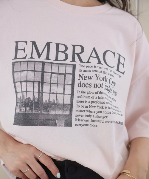 SCREEN STARS(スクリーンスターズ)の「《追加》SCREEN STARS SLOBE別注 ショートニュースペーパーTEE(Tシャツ/カットソー・レディース・ピンク/ホワイト・FREE)」の10枚目の写真