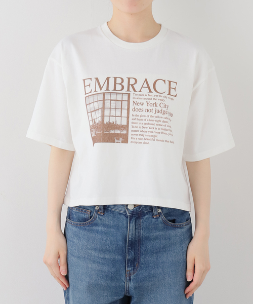SCREEN STARS(スクリーンスターズ)の「《追加》SCREEN STARS SLOBE別注 ショートニュースペーパーTEE(Tシャツ/カットソー・レディース・ピンク/ホワイト・FREE)」の13枚目の写真