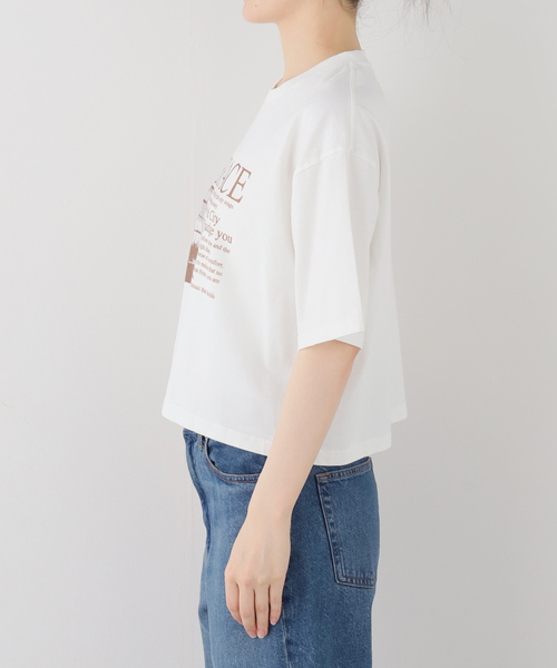 SCREEN STARS(スクリーンスターズ)の「《追加》SCREEN STARS SLOBE別注 ショートニュースペーパーTEE(Tシャツ/カットソー・レディース・ピンク/ホワイト・FREE)」の14枚目の写真