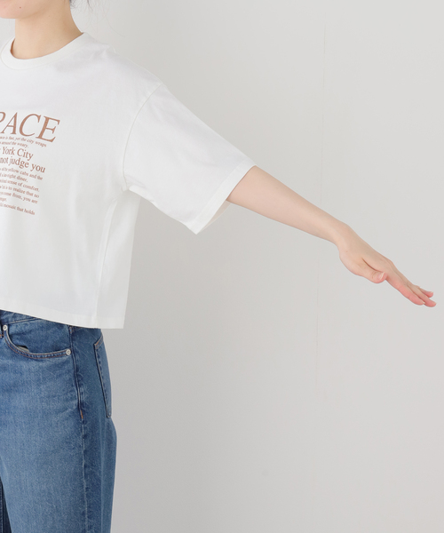 SCREEN STARS(スクリーンスターズ)の「《追加》SCREEN STARS SLOBE別注 ショートニュースペーパーTEE(Tシャツ/カットソー・レディース・ピンク/ホワイト・FREE)」の16枚目の写真