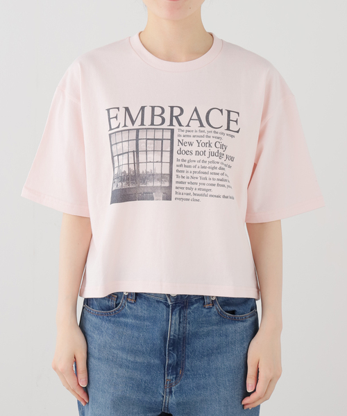 SCREEN STARS(スクリーンスターズ)の「《追加》SCREEN STARS SLOBE別注 ショートニュースペーパーTEE(Tシャツ/カットソー・レディース・ピンク/ホワイト・FREE)」の21枚目の写真