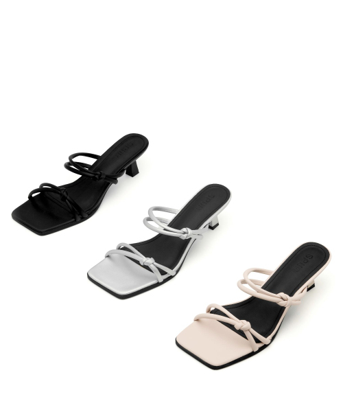 SPUR(シュプール)の「ロッサンツイステッドストラップミュールサンダル 6.2cm -US9059 (3カラー)(サンダル・レディース・ブラック/ベージュ/シルバー・22.5cm/23cm/23.5cm/24cm/24.5cm/25cm)」の6枚目の写真