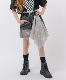 URBAN CHERRY | チャックシャツドッキングデニムショートパンツ(デニムパンツ)