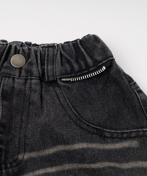 URBAN CHERRY(アーバンチェリー)の「チャックシャツドッキングデニムショートパンツ(デニムパンツ・キッズ・ブラック・120cm/130cm/140cm/150cm)」の15枚目の写真