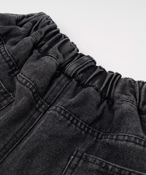 URBAN CHERRY(アーバンチェリー)の「チャックシャツドッキングデニムショートパンツ(デニムパンツ・キッズ・ブラック・120cm/130cm/140cm/150cm)」の5枚目の写真