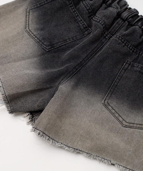 URBAN CHERRY(アーバンチェリー)の「チャックシャツドッキングデニムショートパンツ(デニムパンツ・キッズ・ブラック・120cm/130cm/140cm/150cm)」の6枚目の写真