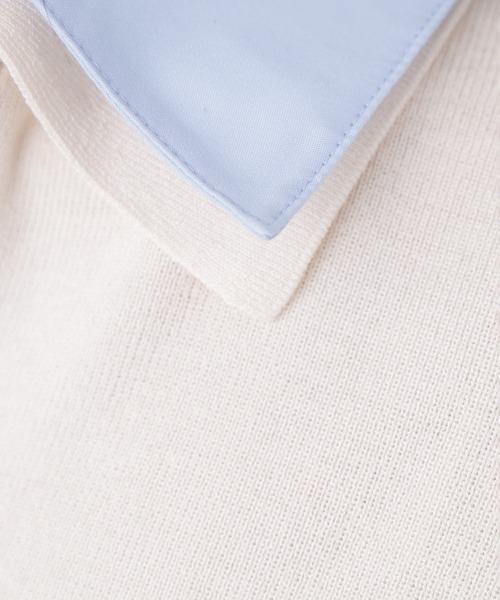 N.（N. Natural Beauty Basic）（エヌエヌナチュラルビューティーベーシック）の「シャツレイヤードニット（ニット/セーター・レディース・ホワイト系その他/ネイビー系/ブラウン系その他/ベージュ系その他・ﾌﾘ-）」の17枚目の写真