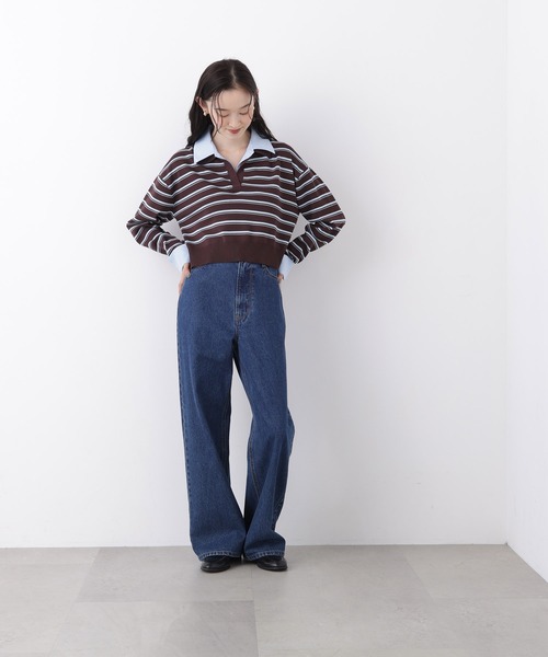 N.（N. Natural Beauty Basic）（エヌエヌナチュラルビューティーベーシック）の「シャツレイヤードニット（ニット/セーター・レディース・ホワイト系その他/ネイビー系/ブラウン系その他/ベージュ系その他・ﾌﾘ-）」の19枚目の写真