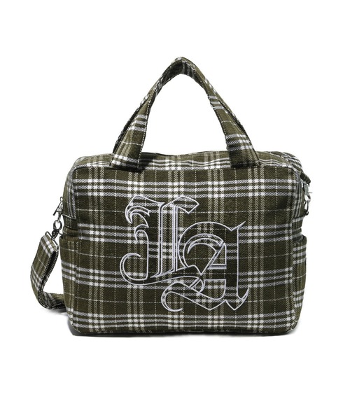 XLARGE(エクストララージ)の「PLAID TOTE BAG(トートバッグ・メンズ・ブラウン/ブラック/オリーブ・ONE SIZE)」の3枚目の写真