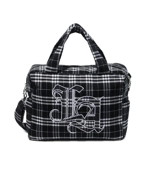 XLARGE(エクストララージ)の「PLAID TOTE BAG(トートバッグ・メンズ・ブラウン/ブラック/オリーブ・ONE SIZE)」の1枚目の写真