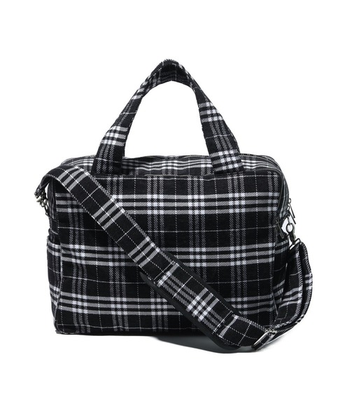 XLARGE(エクストララージ)の「PLAID TOTE BAG(トートバッグ・メンズ・ブラウン/ブラック/オリーブ・ONE SIZE)」の7枚目の写真