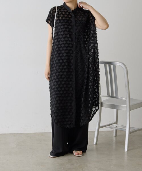 ear PAPILLONNER(イアパピヨネ)の「カットJQシャツコーデセット【SUM1 STYLE】(つなぎ/オールインワン・レディース・ブルー/ブラック・FREE)」の2枚目の写真