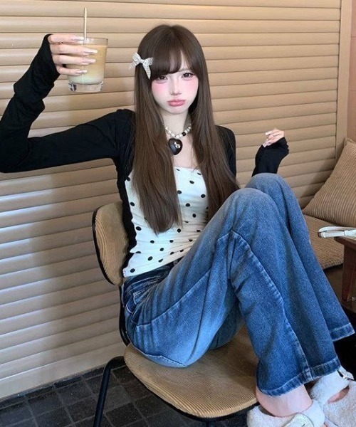 AVYL(アヴィル)の「ドット柄トップス(Tシャツ/カットソー・レディース・ブラック・M)」の7枚目の写真