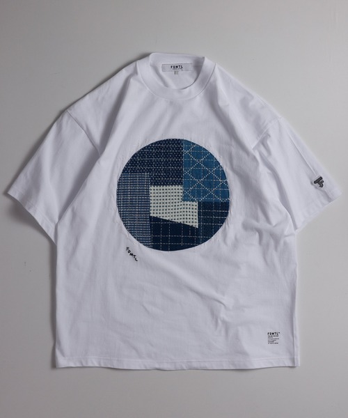FDMTL(ファンダメンタル)の「FDMTL/ファンダメンタル/CIRCLE SASHIKO TEE(Tシャツ/カットソー・メンズ・ホワイト/ネイビー・4/3/2/1)」の1枚目の写真