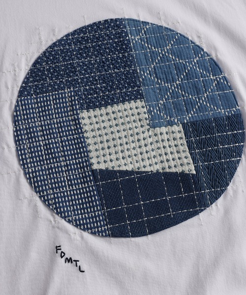 FDMTL(ファンダメンタル)の「FDMTL/ファンダメンタル/CIRCLE SASHIKO TEE(Tシャツ/カットソー・メンズ・ホワイト/ネイビー・4/3/2/1)」の4枚目の写真