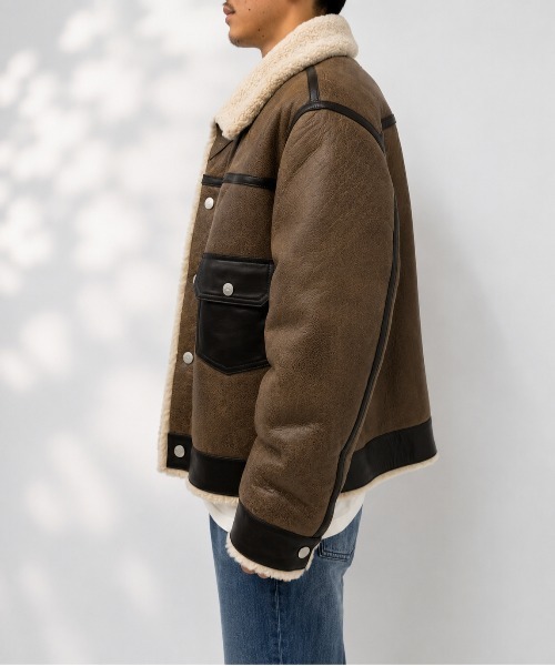 THE TOKYO(ザトウキョウ)の「【KENZO/ケンゾー】SHEARLING TRUCKER JACKET(ムートンコート・メンズ・ダークブラウン・MEDIUM/LARGE/X-LARGE)」の9枚目の写真