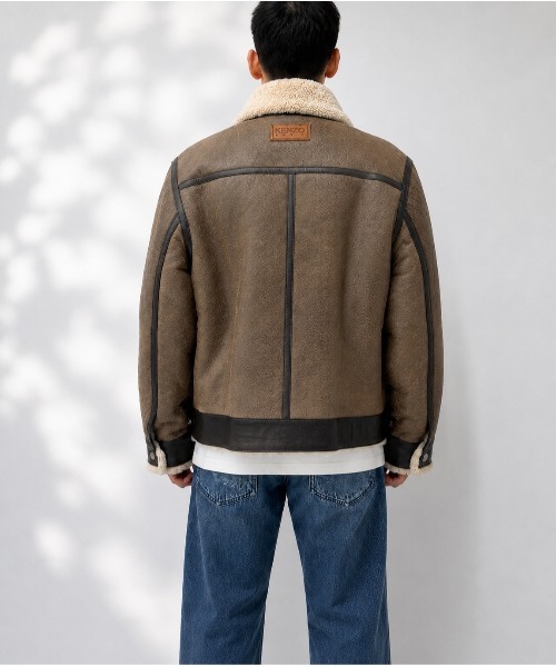 THE TOKYO(ザトウキョウ)の「【KENZO/ケンゾー】SHEARLING TRUCKER JACKET(ムートンコート・メンズ・ダークブラウン・MEDIUM/LARGE/X-LARGE)」の10枚目の写真
