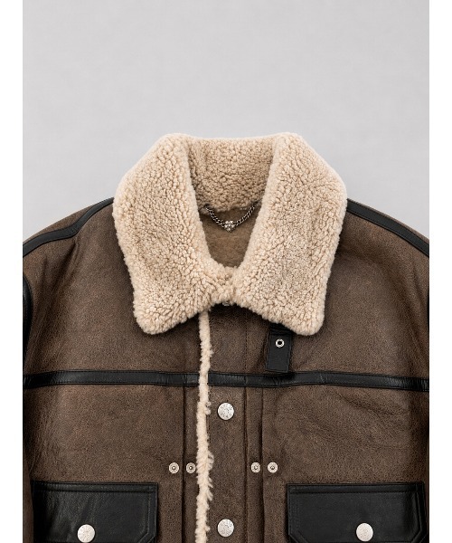 THE TOKYO(ザトウキョウ)の「【KENZO/ケンゾー】SHEARLING TRUCKER JACKET(ムートンコート・メンズ・ダークブラウン・MEDIUM/LARGE/X-LARGE)」の2枚目の写真