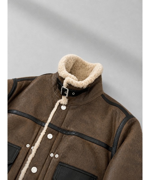 THE TOKYO(ザトウキョウ)の「【KENZO/ケンゾー】SHEARLING TRUCKER JACKET(ムートンコート・メンズ・ダークブラウン・MEDIUM/LARGE/X-LARGE)」の4枚目の写真
