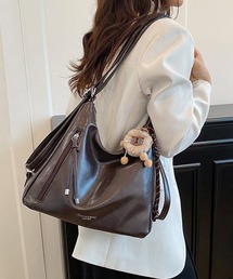 2WAYフェイクレザーリュック&ショルダーバッグ